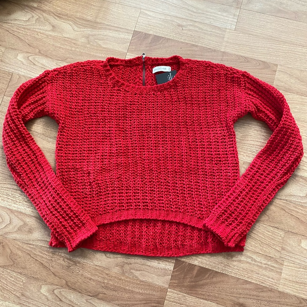 NWT Abercrombie Red Knit Sweater